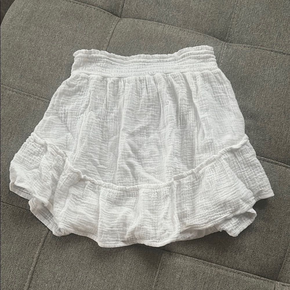 Target White Bubble Mini Skirt with Ruffled Tiers